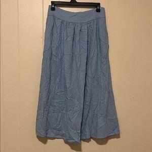 Olivaceous Light Blue A-Line Skirt